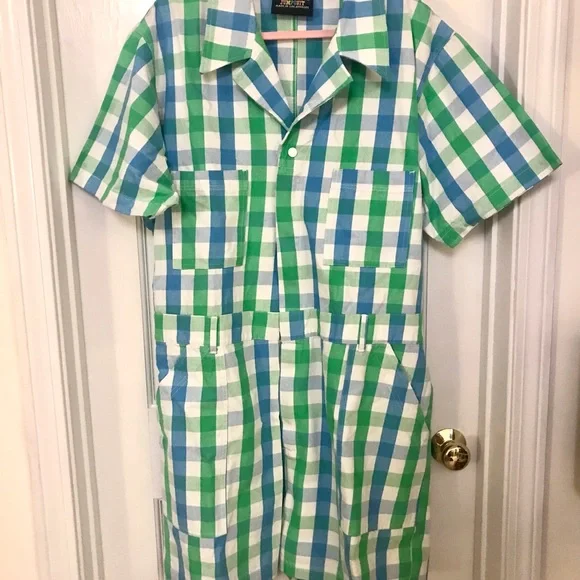 NWOT Big Bud Press Blue Gingham Romper - Picture 3 of 8
